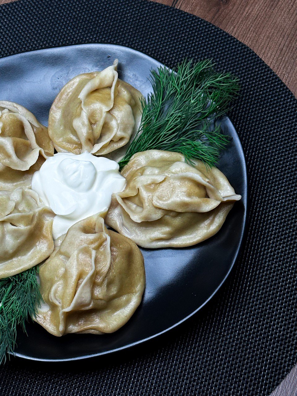 ПП манты из цельнозерновой муки с начинкой из индейки и зелени